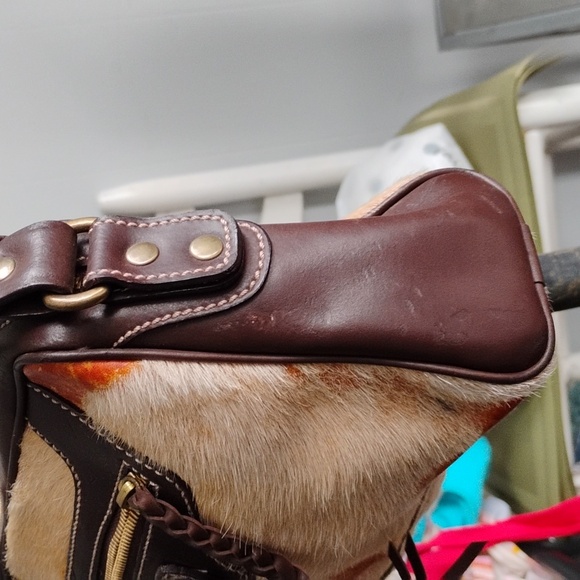 🚨B2G1 FRANCESCO BIASIA Animal Print Faux Fur Vintage Purse - Picture 2 of 10